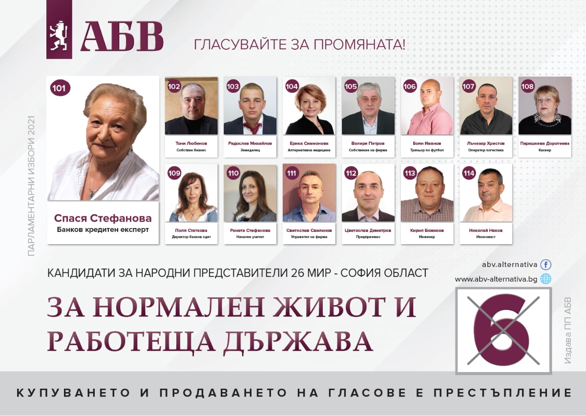 Листа област София